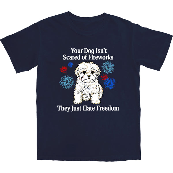 Fireworks Dog T Shirt