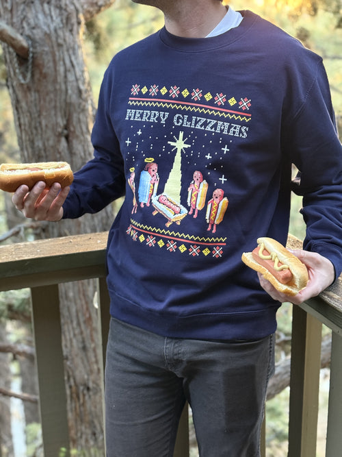 Merry Glizzmas Tacky Sweater