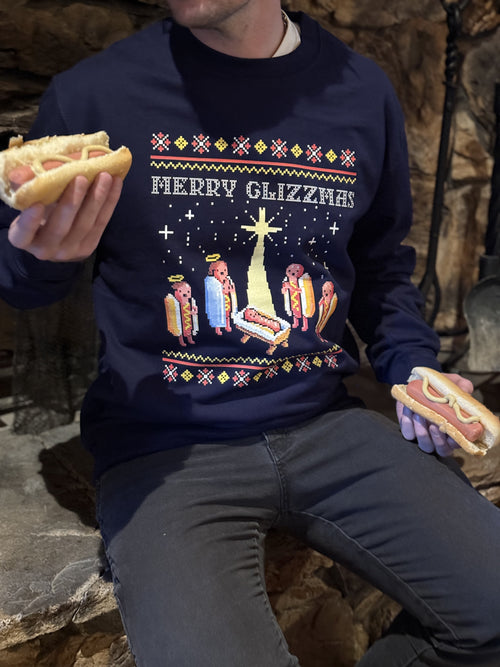 Merry Glizzmas Tacky Sweater