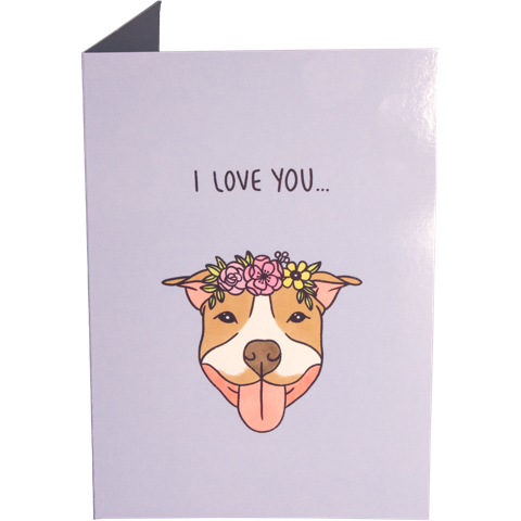 Pitbull Valentine's Card