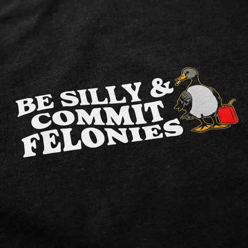 Be Silly, Commit Felonies T Shirt - Shitheadsteve