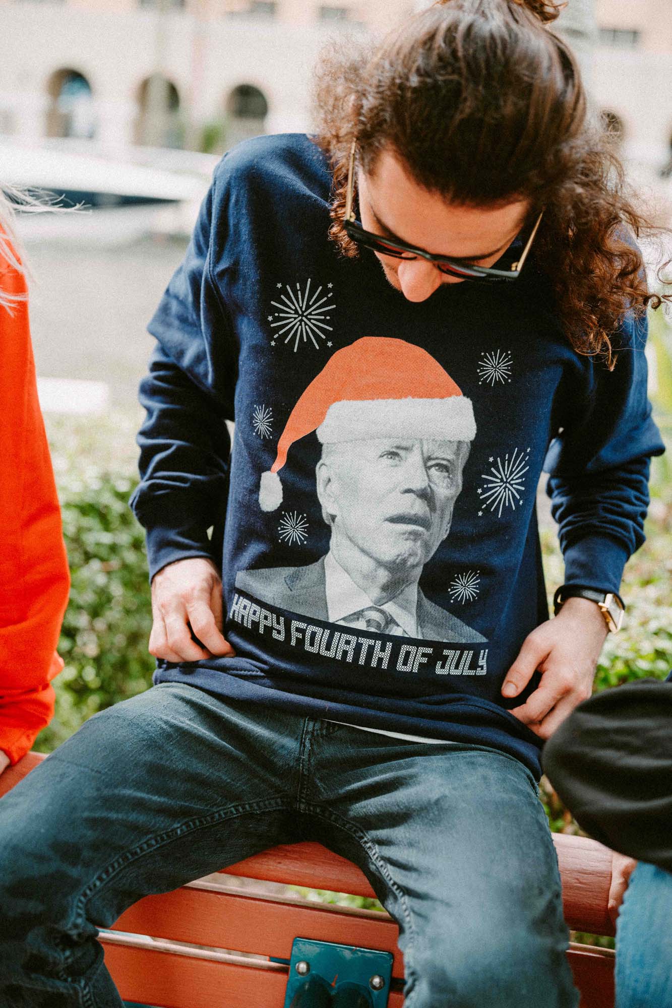 Fourth of July Christmas Sweater - Shitheadsteve