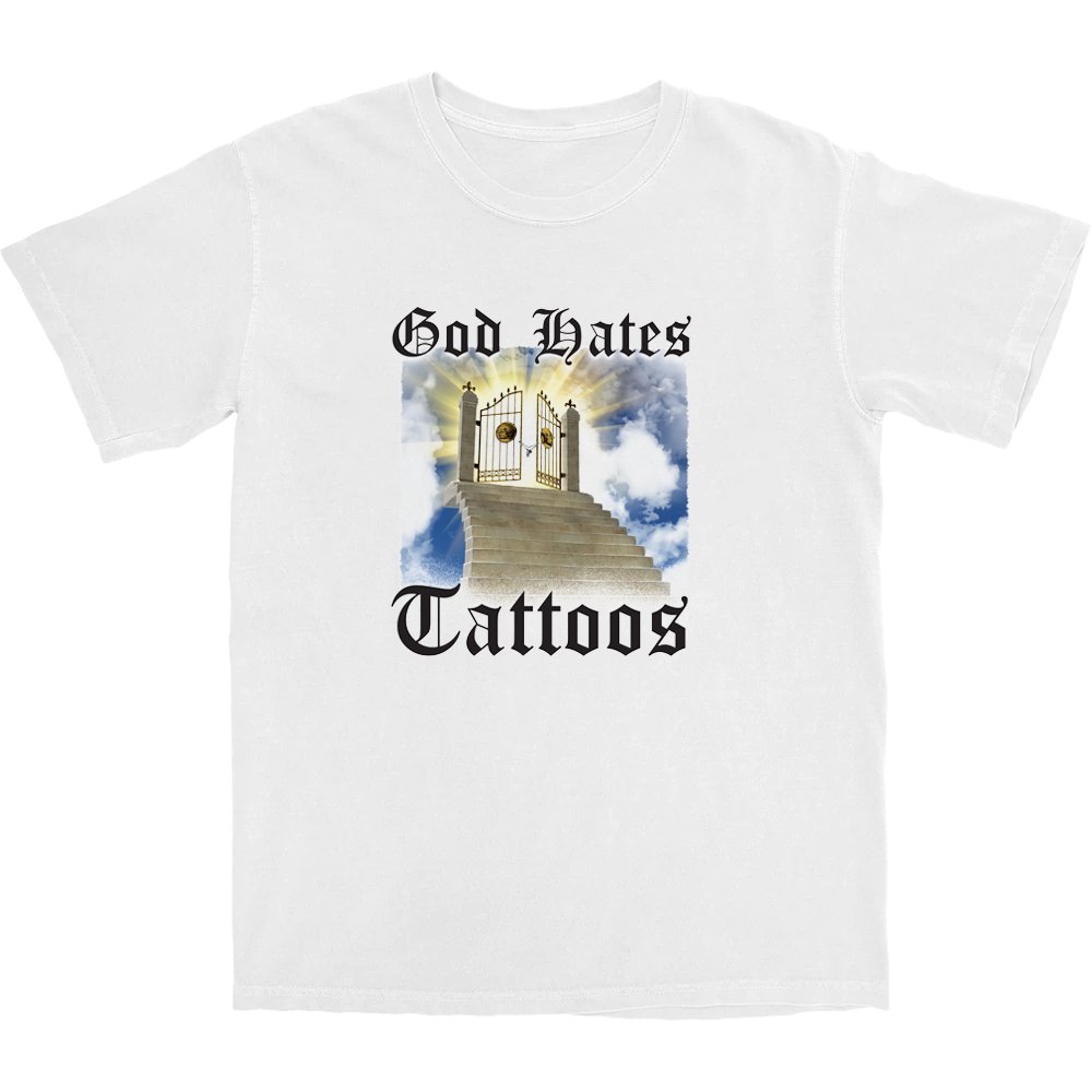 God Hates Tattoos T Shirt - Shitheadsteve