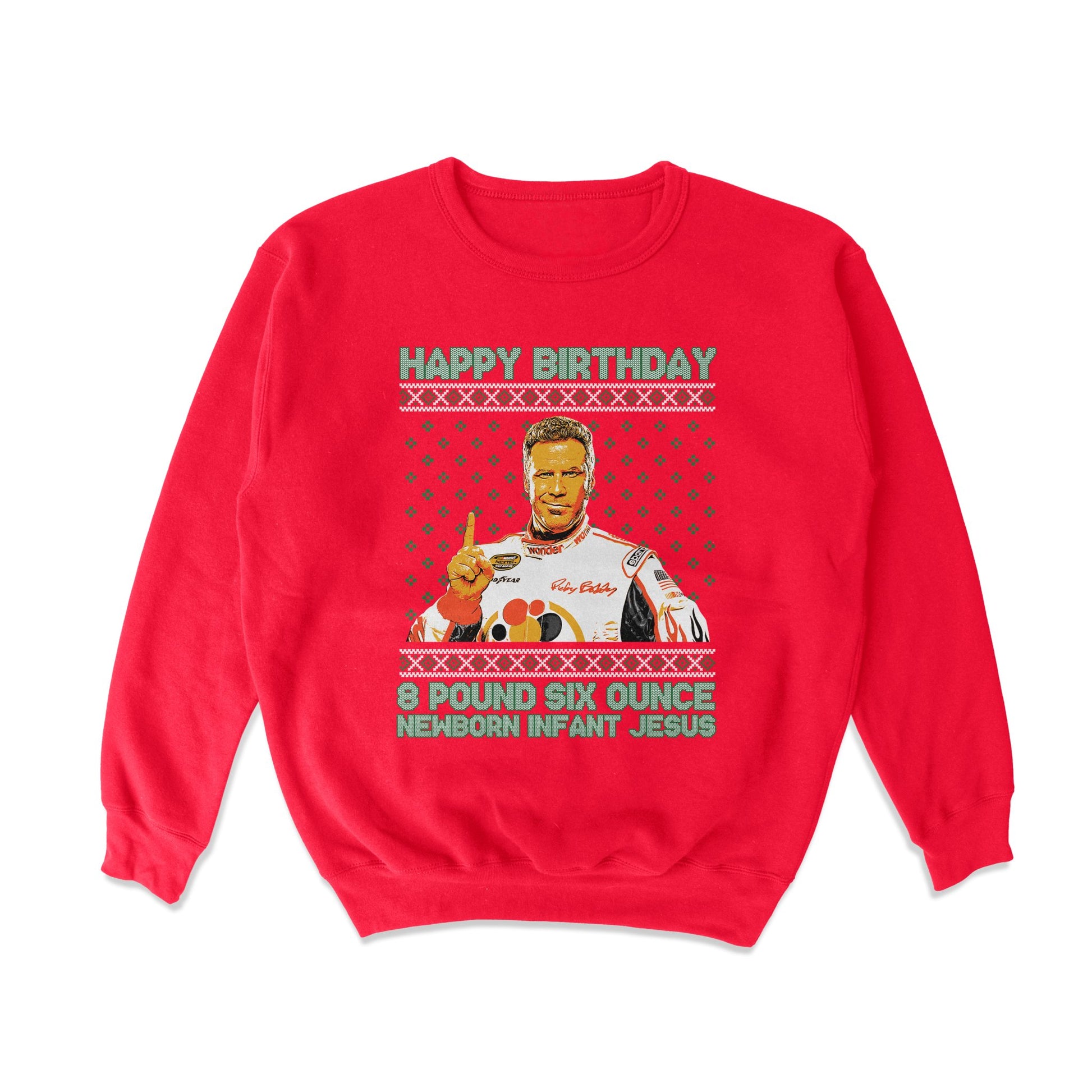 Happy Birthday Infant Jesus Tacky Sweater - Shitheadsteve