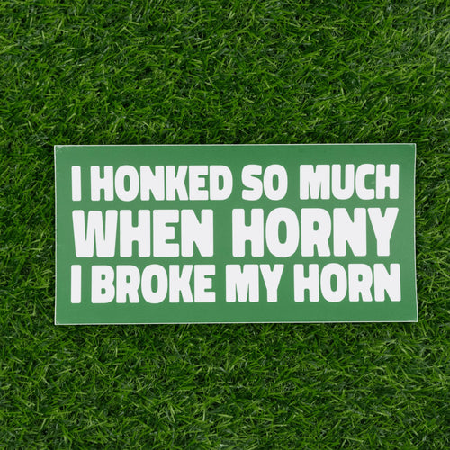 Honked So Much When Horny Bumper Sticker - Shitheadsteve