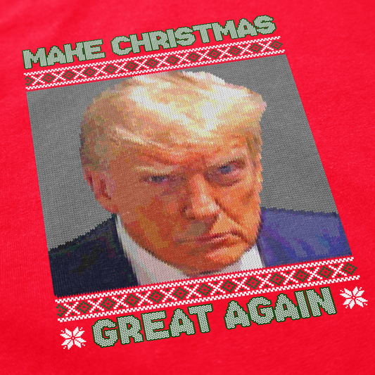 Trump Mugshot Christmas Tacky Sweater