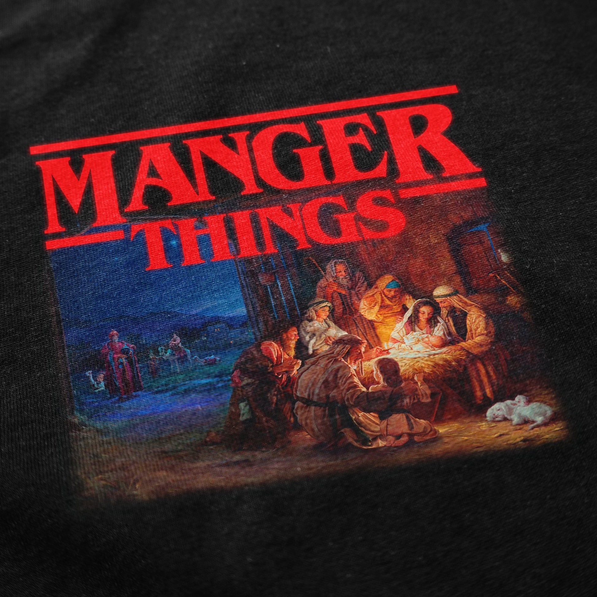 Manger Things Crewneck Sweatshirt - Shitheadsteve