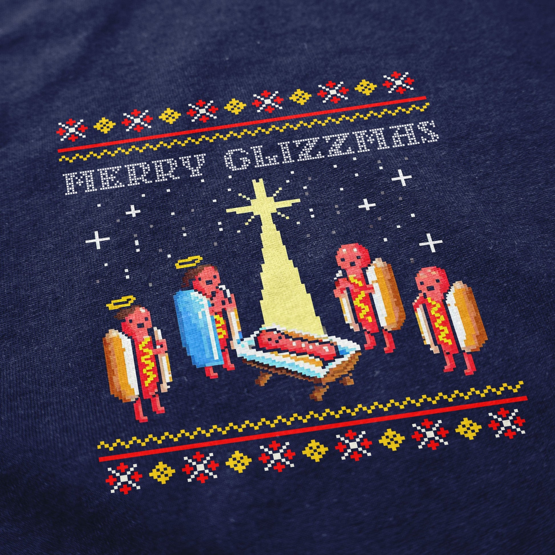 Merry Glizzmas Tacky Sweater - Shitheadsteve