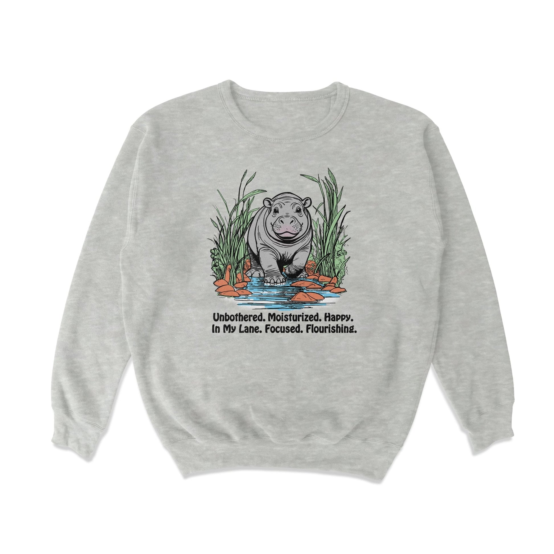 Moo Deng Unbothered Crewneck Sweatshirt - Shitheadsteve