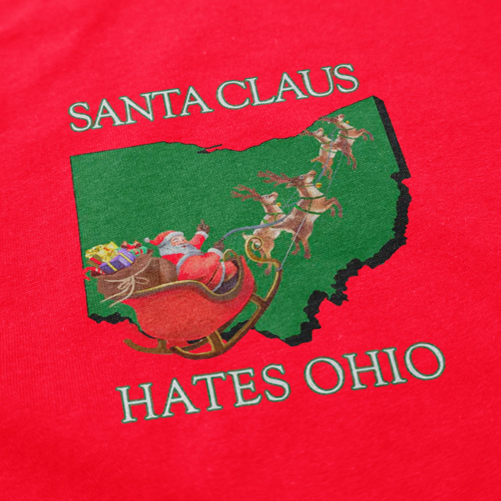 Santa Claus Hates Ohio Crewneck Sweatshirt - Shitheadsteve