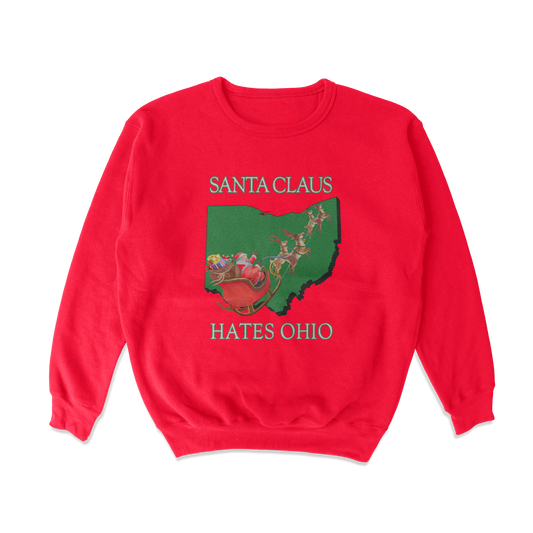Santa Claus Hates Ohio Crewneck Sweatshirt
