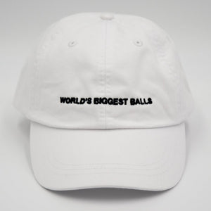 World's Biggest Balls Hat White - Shitheadsteve